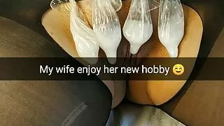 Cheating slut wife’s new hobby - being a cum dump! - Milky Mari