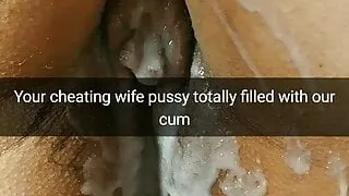 Your wife’s pussy if totally full with our cum! - Milky Mari