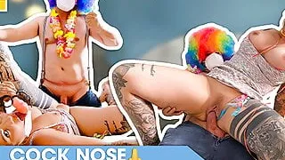 GERMAN: Carnival Creep clown bangs egirl! SEX-FREUNDSCHAFTEN