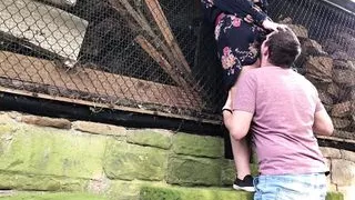 Outdoor sex behind a farmhouse - public fuck with bbw