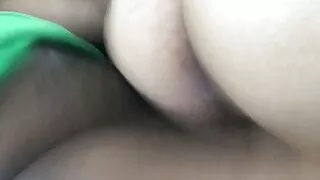 Fat ass getting pounded in the backseat