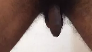 Big black cock bareback guy with pussy AND ANAL