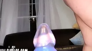 Fucking Gigantic Dildo Balls Deep
