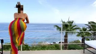 summer time: risky public balcony sex - projectsexdiary