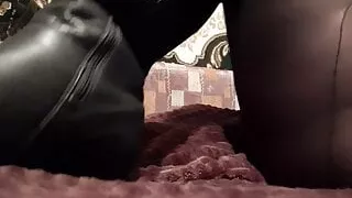 Sexy sweet girl shows nice pantyhose