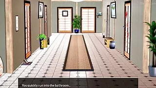 Saving Fanora from a bug in the shower.