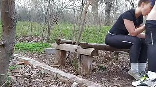 Fucking in the street in a wooded corner. Sosweetyfuck