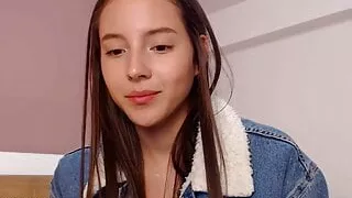 Sweet skinny girl seduces you while she dresses