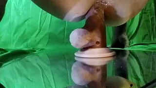 Riding A 360 Vibrating dildo