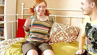 Tiny Ginger Teen 18 - Raw Defloration Sex With Pumped Pussy