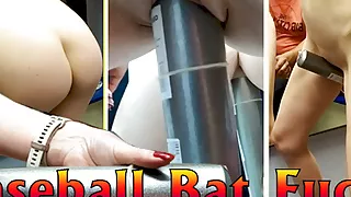 Tiffany went to the sports store and was fucked with a baseball bat