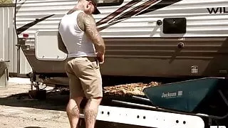 TRAILERTRASHBOYS Jack Dixons Big Dick Sucked By Beaux Morgan