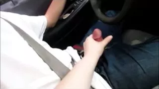Made Him Cum Quickly With a Handjob While Driving