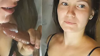 HOT TURKISH wife swallowing all the cum