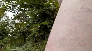 Outside walk in chastity, exhbitionism