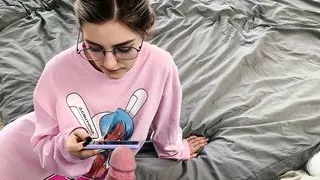 Slutty girl loves dicks and cum on her teen pussy