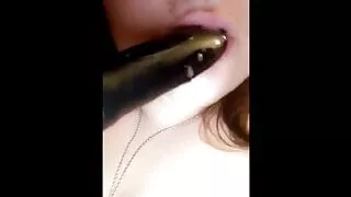 Virgin Teen 18+ - Brush Handle Blowjob Practice