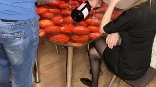 Invited a girl to dinner and fucked her on the kitchen table