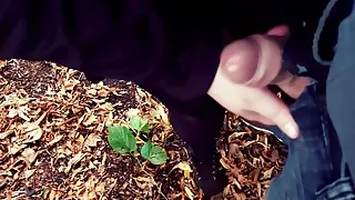 BBW Wife Miss Lizz jerking outdoors after work