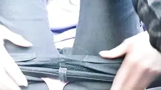 Juicy orgasm in the car