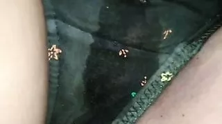 Desi auntie's wet panty and juicy pink pussy closeup fingering