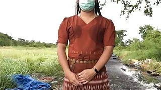 Lehrer zeigen Kleid solo