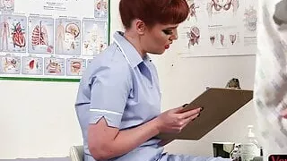 British cfnm voyeur showing off legs while watching guy jerk