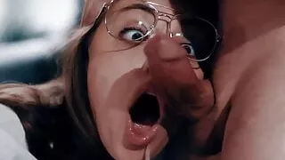 Busty redhead milf masturbates ifo worker and sucks his cock