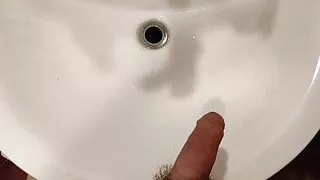 Hairy dick pissing
