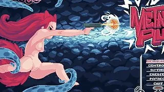 Metal Plug Side Scroller Hentai game Ep.2 Huge purple dildo