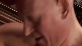 Hot brunette moans with ecstasy while getting fucked from behind