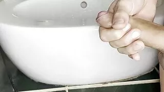 Close up masturbation of my uncircumcised cock