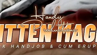 Quick handjob with thick sticky cumshot.