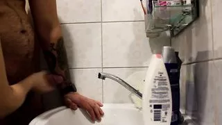 Stepsister helped jerk off her brother!