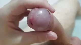 Baden, Badezimmer, Nahaufnahme, Schwuler Sex, Handarbeit, Masturbation