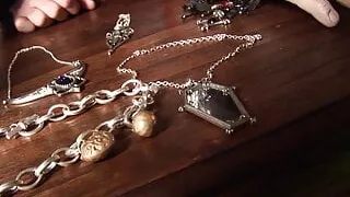 Busty vixen in latex sucks and fucks two guys in a dungeon