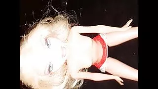 Kinder teacher shows off her skirt and blouse after class