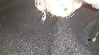 Playing with a drop of cum for 6 minutes straight