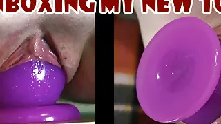 Unpacking my new toy - a huge strawberry