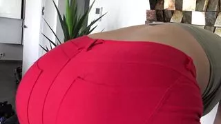 Nasty nylon teen plays with her sexy ass in pantyhose