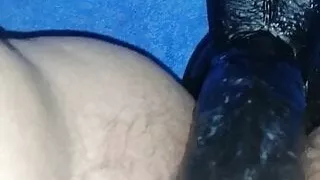 Fucking my wet tight pussy with my black dildo mmm
