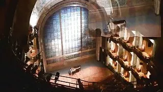 I cum in her black stockings in a bath of Bellas Artes  CDMX