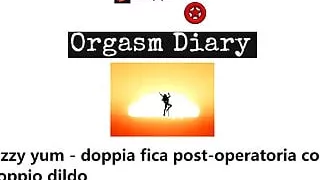 lizzy yum - dual dildo post-op pussy fuck