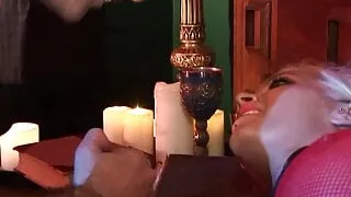 Lusty teen sitting on a cock getting excited in the bar