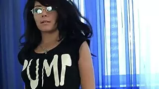 Emo Emily Plays With Dildo on the Couch