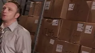 Blonde babe screams out of pleasure once dude fucks her