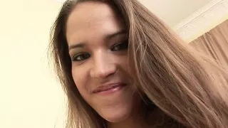 Beautiful young girl with perky tits gets fucked doggystyle