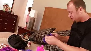 Old man loves to fill up his girl's wet pussy with his dick