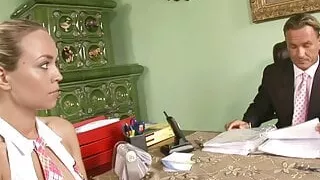 Huge dick fills up the perfect teen cunt of this girl