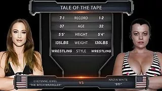Cheyenne Jewel Wrestling Nadia White Fingering And Fucking